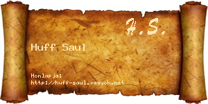 Huff Saul névjegykártya